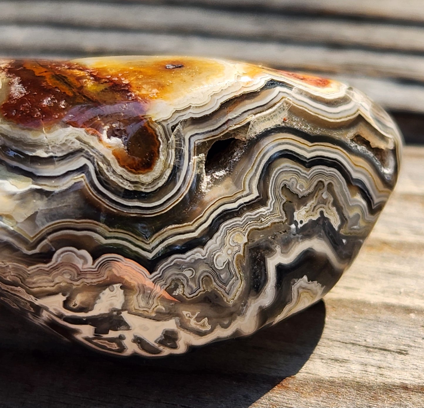 Tumbled Crazy Lace Agate, Self Tumbled, Item TA360