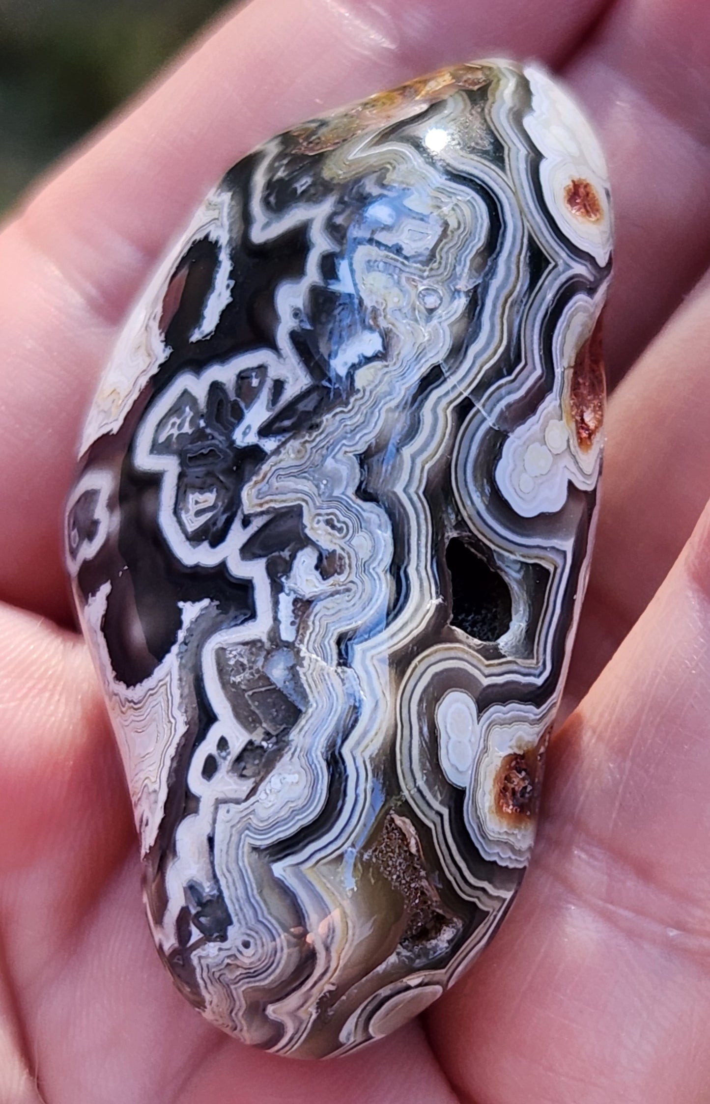 Tumbled Crazy Lace Agate, Self Tumbled, Item TA360