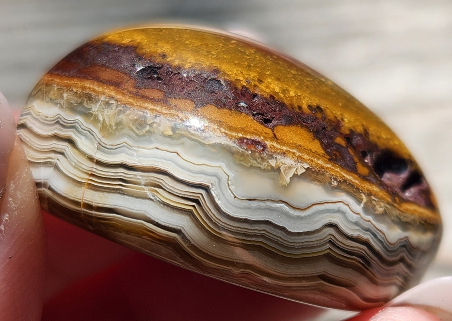 Tumbled Crazy Lace Agate, Self Tumbled, Item TA362