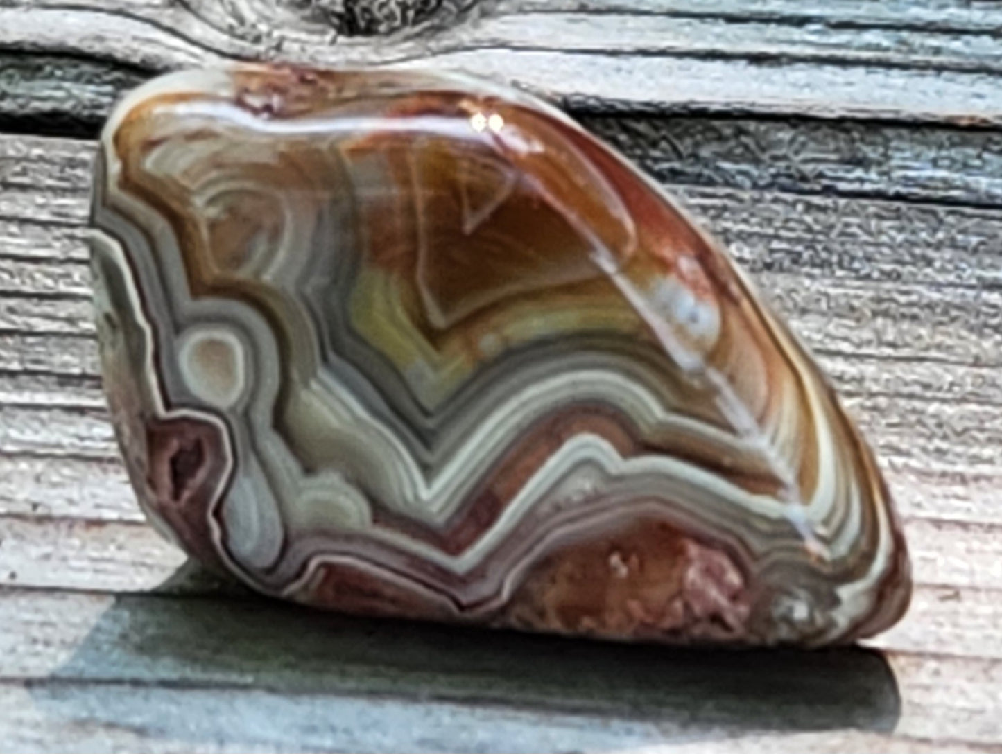 Tumbled Crazy Lace Agate, Self Tumbled, Item TA366