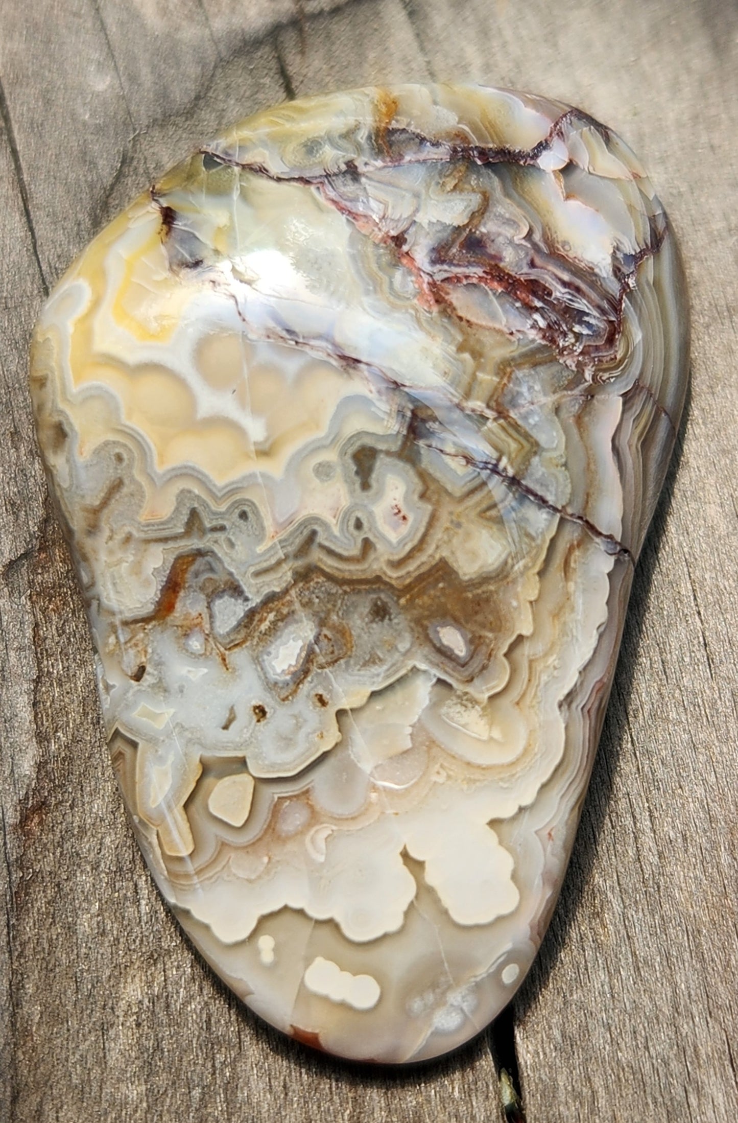 Tumbled Crazy Lace Agate, Self Tumbled, Item TA373