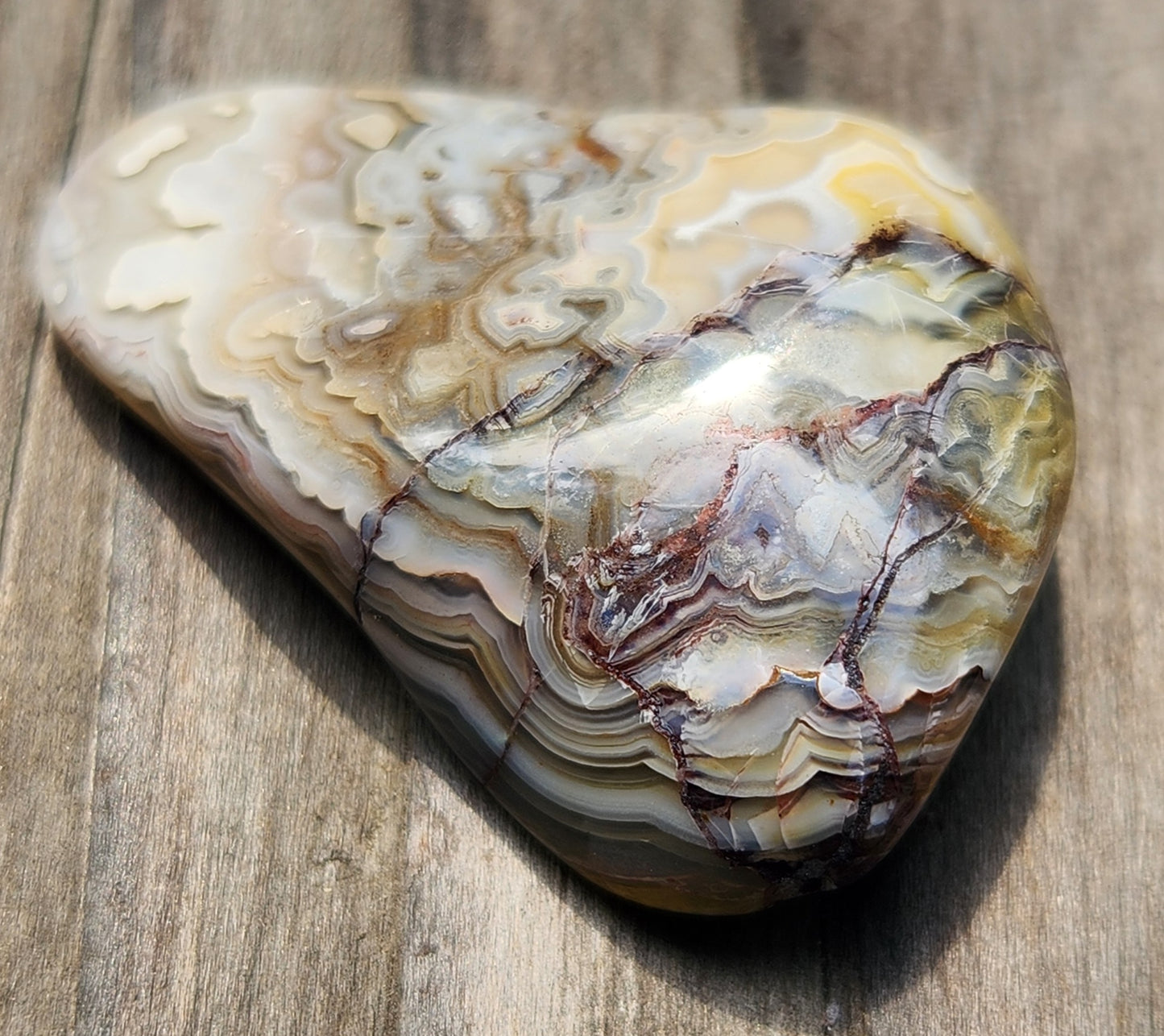 Tumbled Crazy Lace Agate, Self Tumbled, Item TA373