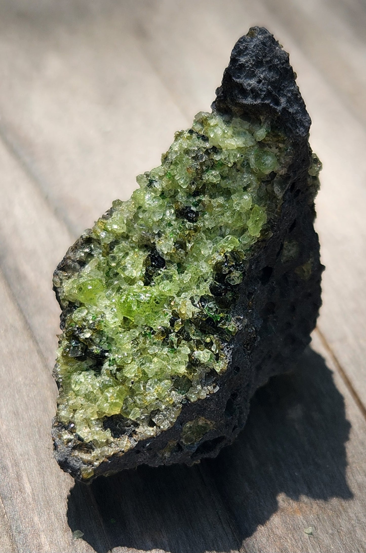 Peridot Olivine on Basalt Specimen ItemSP374