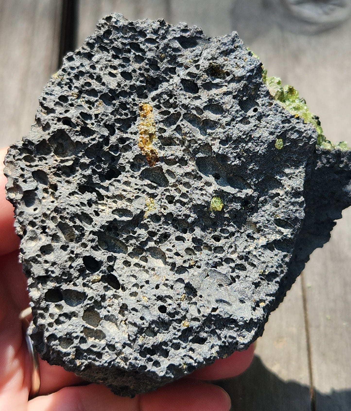 Peridot Olivine on Basalt Specimen ItemSP375