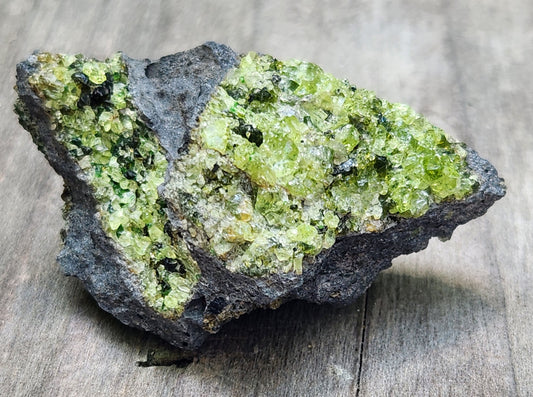 Peridot Olivine on Basalt Specimen ItemSP376