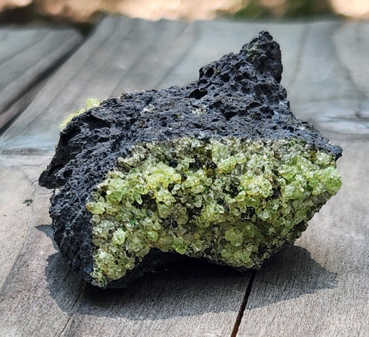 Peridot Olivine on Basalt Specimen ItemSP377