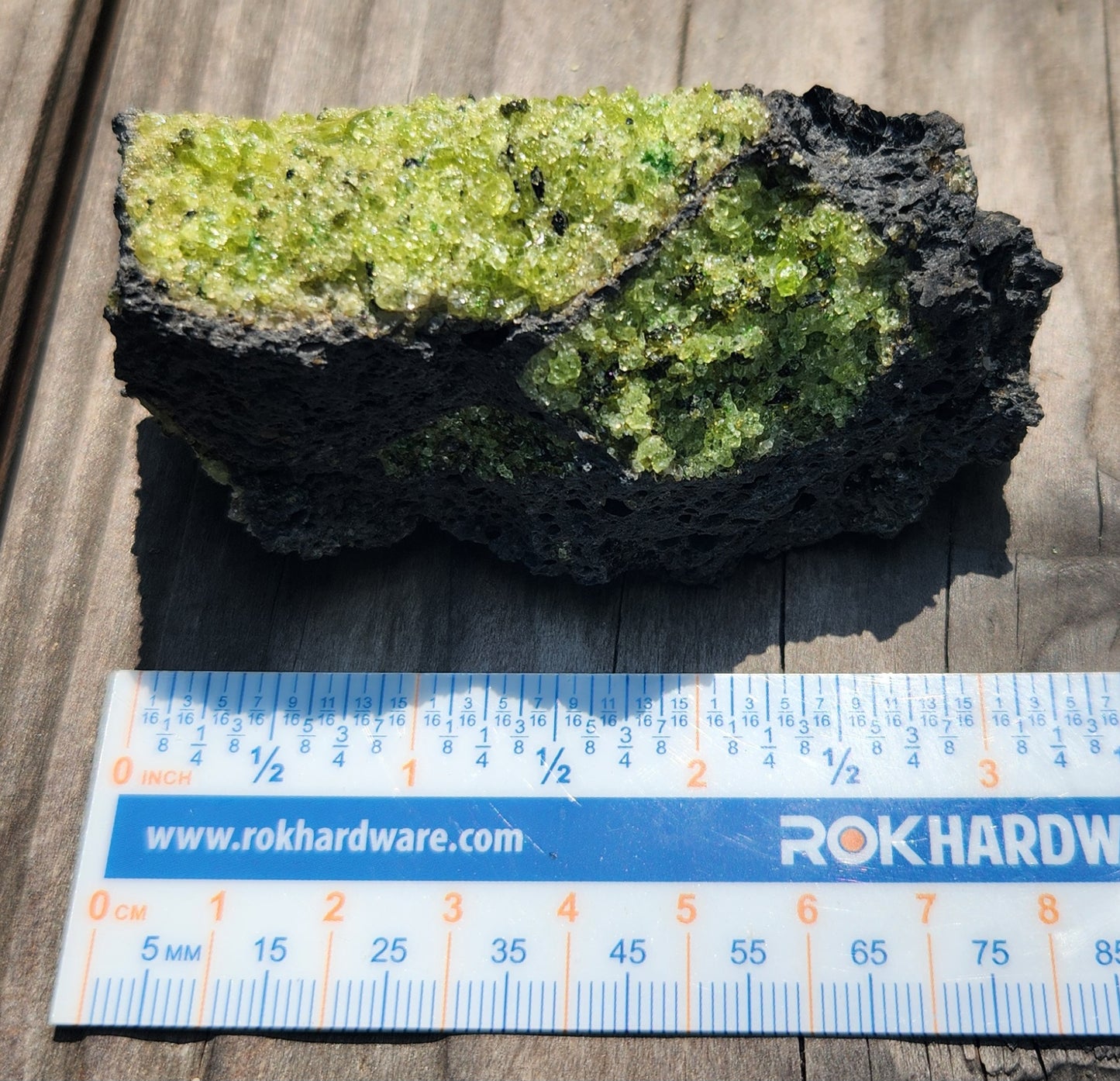 Peridot Olivine on Basalt Specimen ItemSP378
