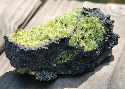 Peridot Olivine on Basalt Specimen ItemSP378