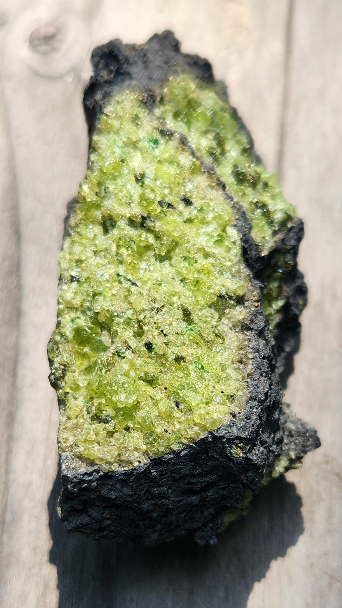 Peridot Olivine on Basalt Specimen ItemSP378