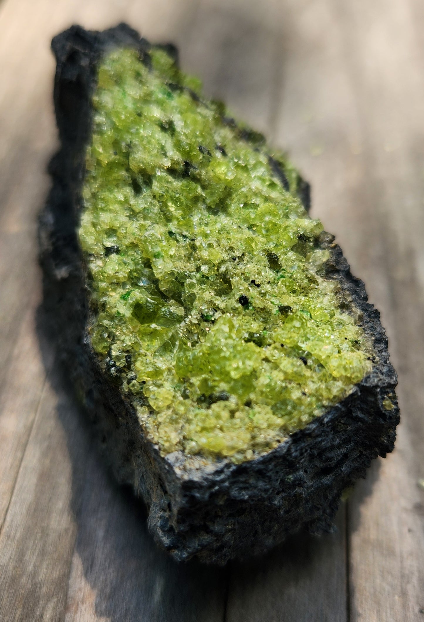 Peridot Olivine on Basalt Specimen ItemSP378
