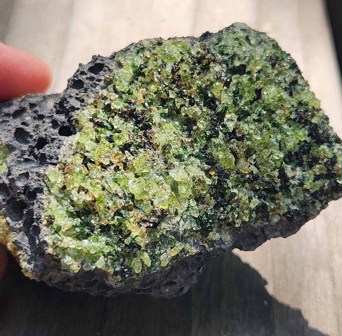 Peridot Olivine on Basalt Specimen ItemSP379