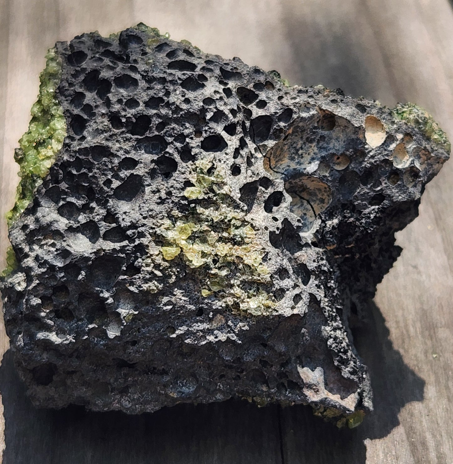 Peridot Olivine on Basalt Specimen ItemSP379