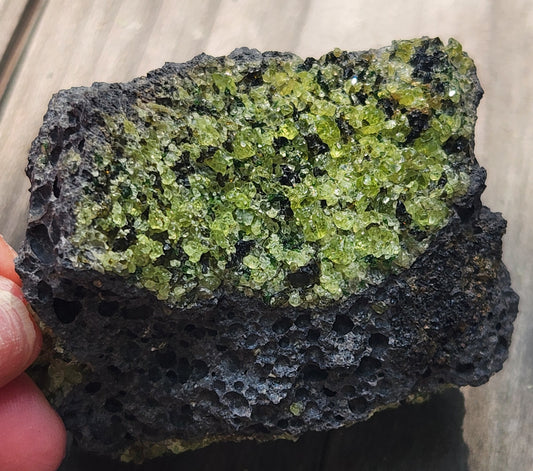 Peridot Olivine on Basalt Specimen ItemSP379
