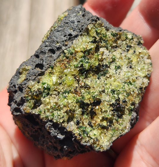 Peridot Olivine on Basalt Specimen ItemSP380
