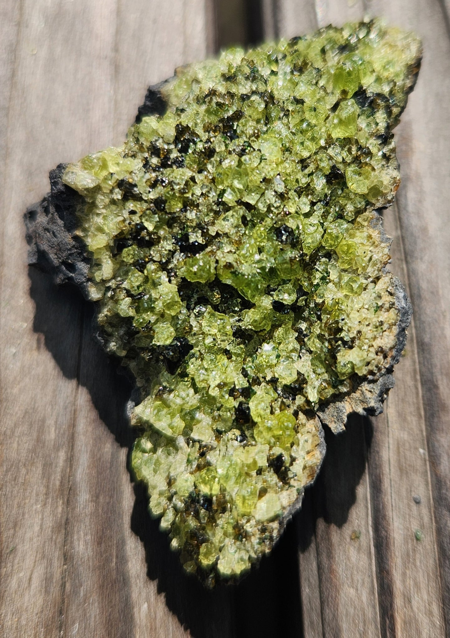 Peridot Olivine on Basalt Specimen ItemSP381