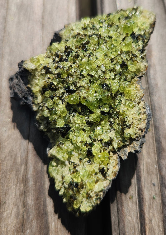 Peridot Olivine on Basalt Specimen ItemSP381