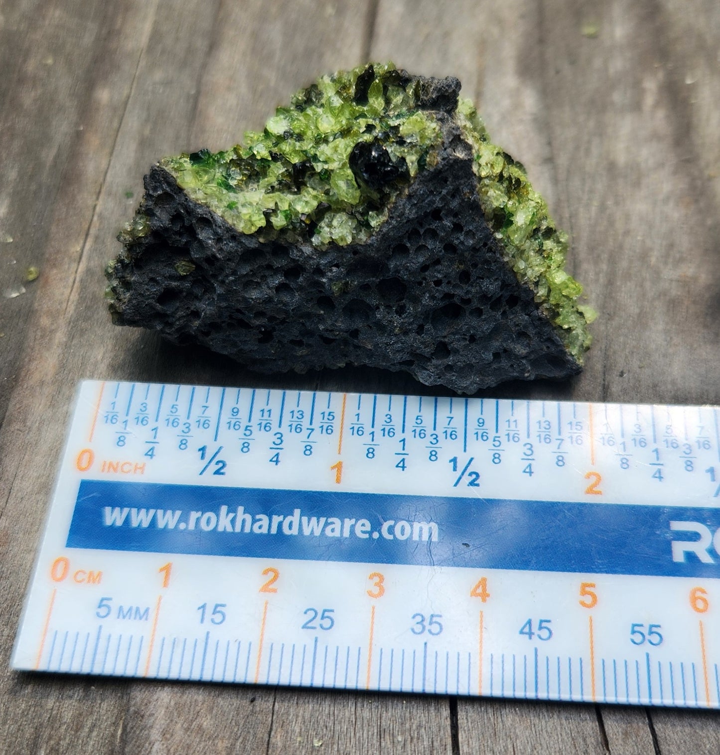Peridot Olivine on Basalt Specimen ItemSP382