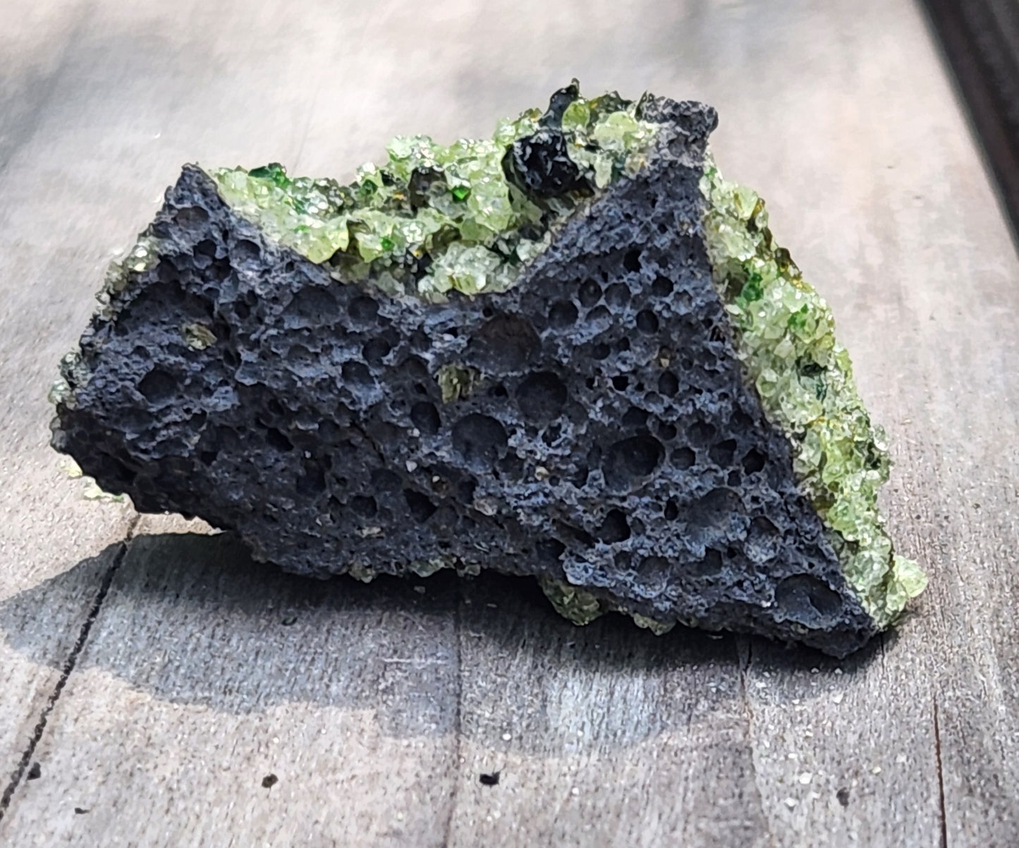 Peridot Olivine on Basalt Specimen ItemSP382