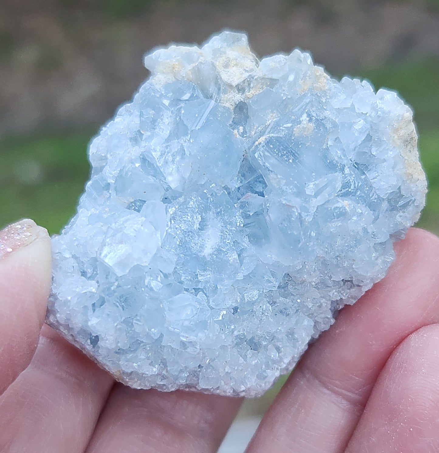 Celestite Celestine Crystal Cluster Specimen Item RC431