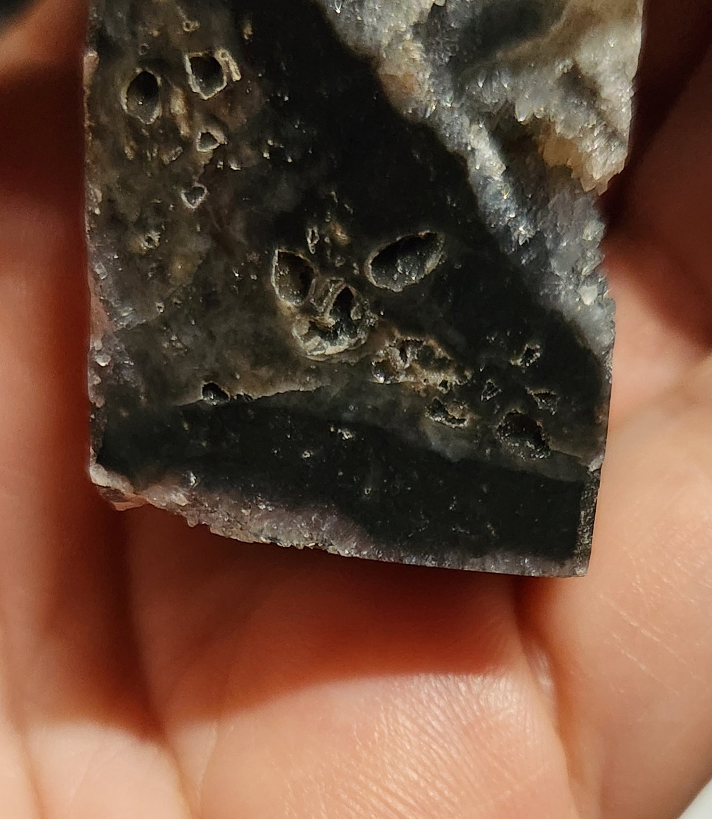 Black Sphalerite Druzy Tower Obelisk Item TW422