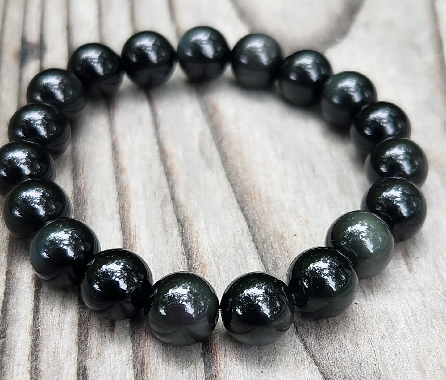 Rainbow Obsidian Stretch Bracelet 10mm Beads JL444