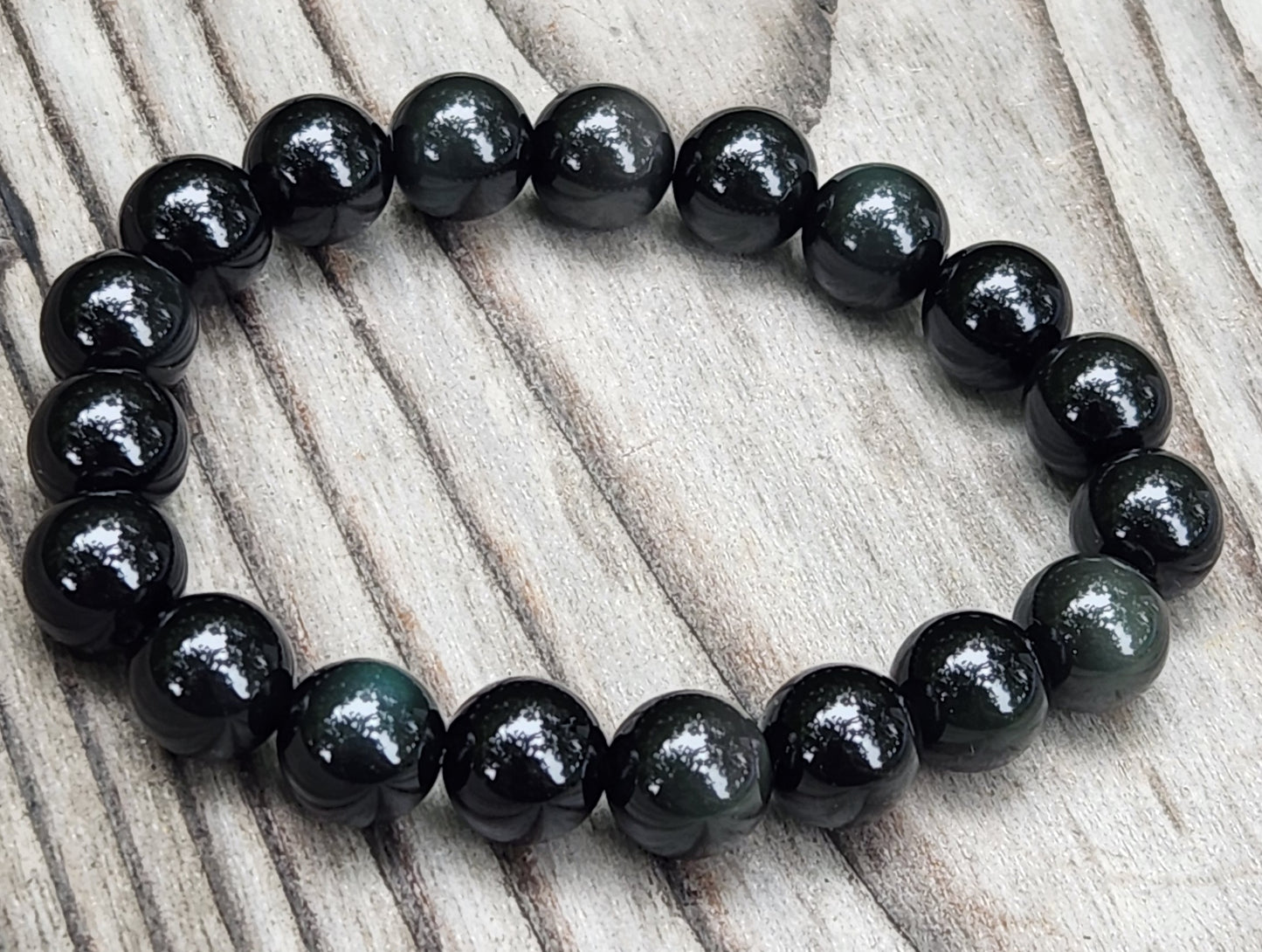 Rainbow Obsidian Stretch Bracelet 10mm Beads JL444