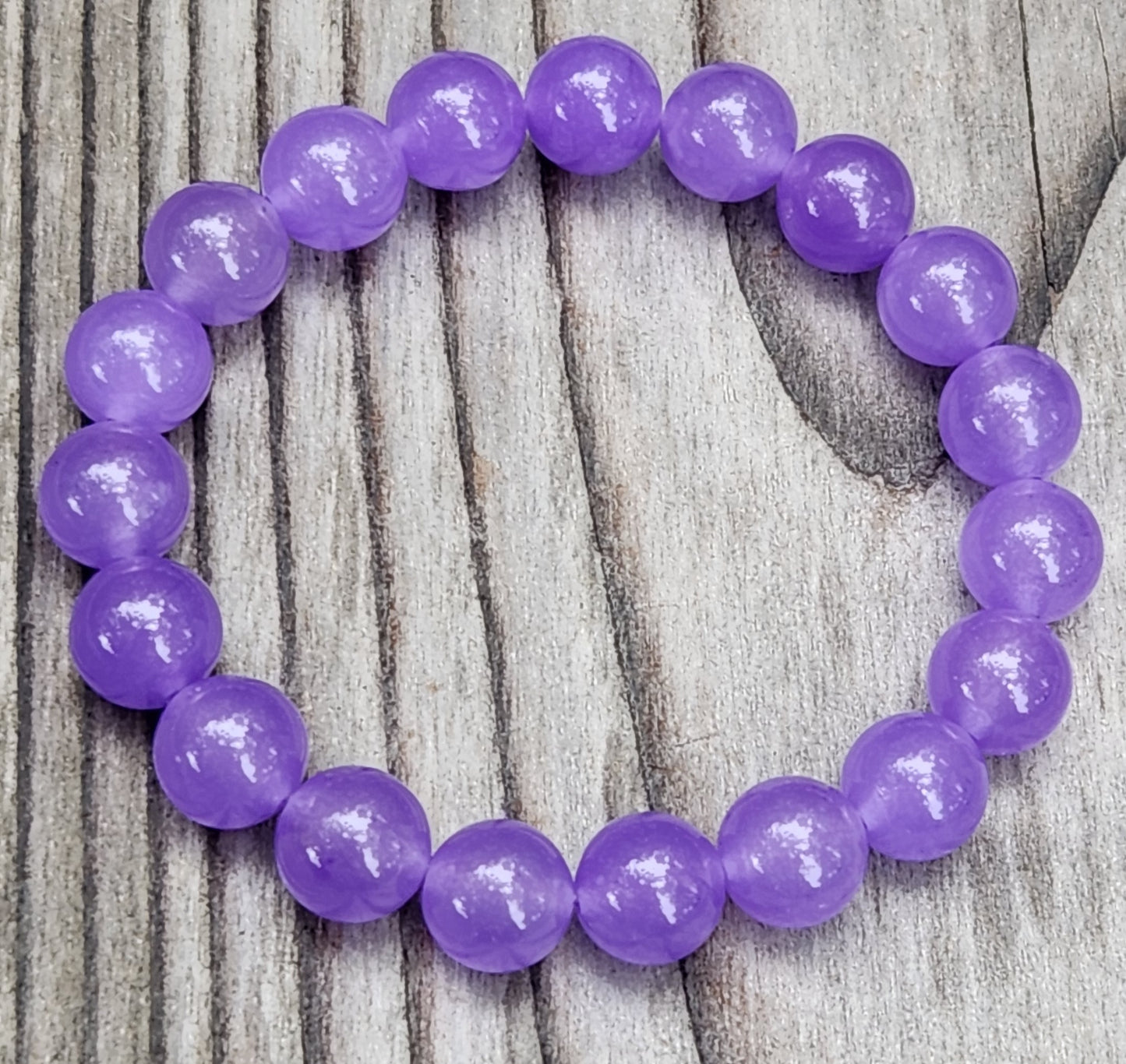 Lavender Quartz Stretch Bracelet 10mm Item JL442