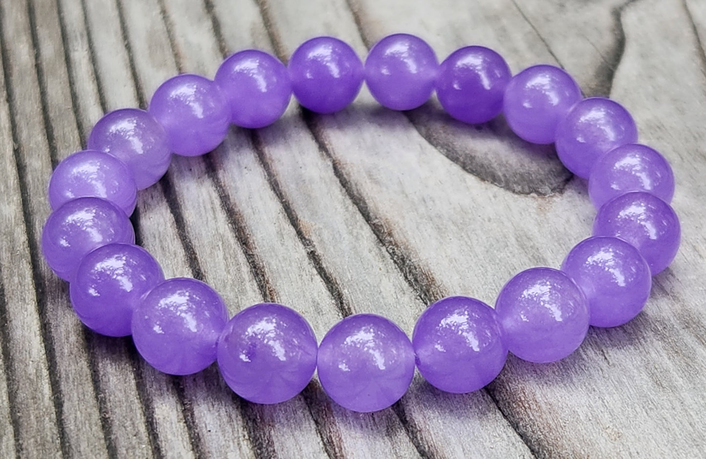 Lavender Quartz Stretch Bracelet 10mm Item JL442