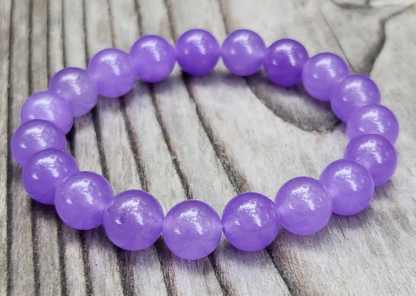 Lavender Quartz Stretch Bracelet 10mm Item JL442