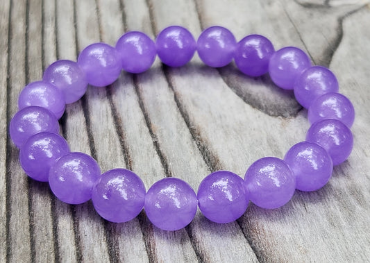 Lavender Quartz Stretch Bracelet 10mm Item JL442