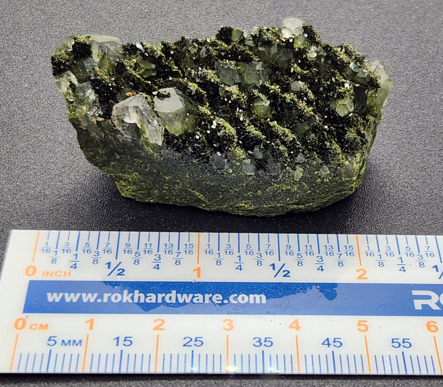 High Grade Forest Epidote with Quartz (Fairy Forest Epidote) Rainbows! Hakkari, Turkey ItemSP464