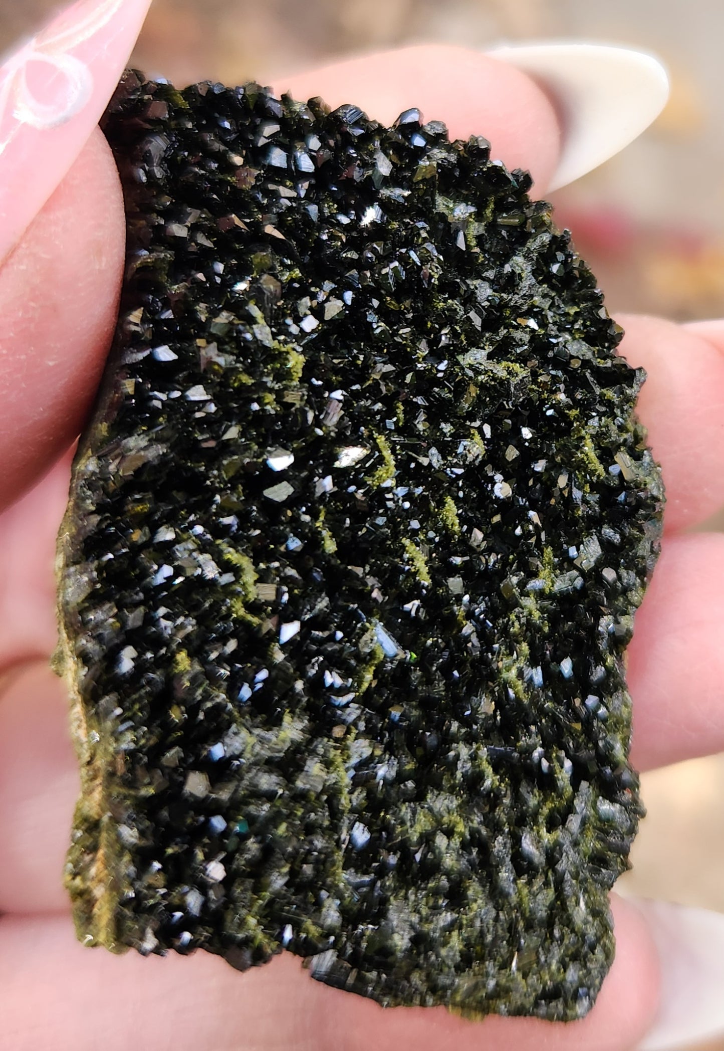 High Grade Forest Epidote with Quartz (Fairy Forest Epidote) Gorgeous Dark Green Hakkari, Turkey ItemSP463