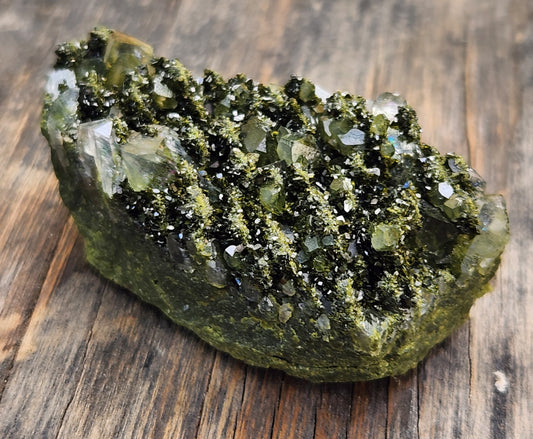 High Grade Forest Epidote with Quartz (Fairy Forest Epidote) Rainbows! Hakkari, Turkey ItemSP464