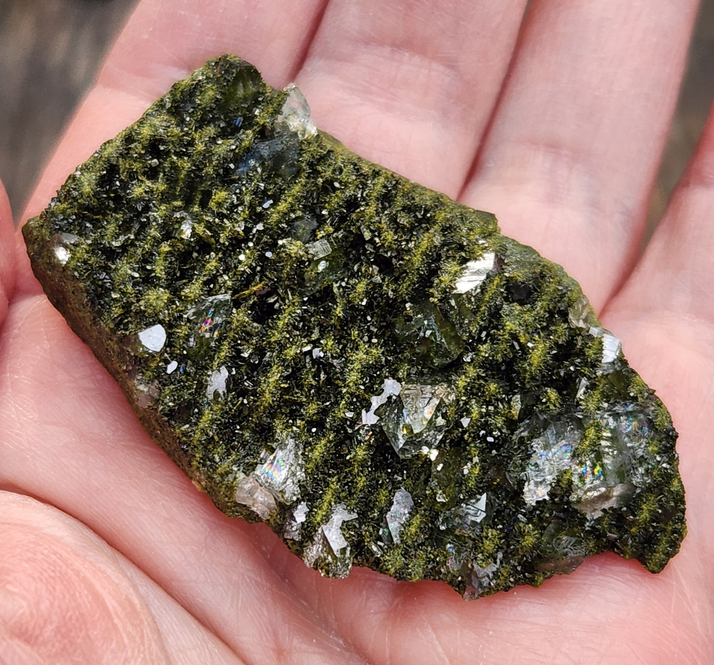 High Grade Forest Epidote with Quartz (Fairy Forest Epidote) Hakkari, Turkey ItemSP468