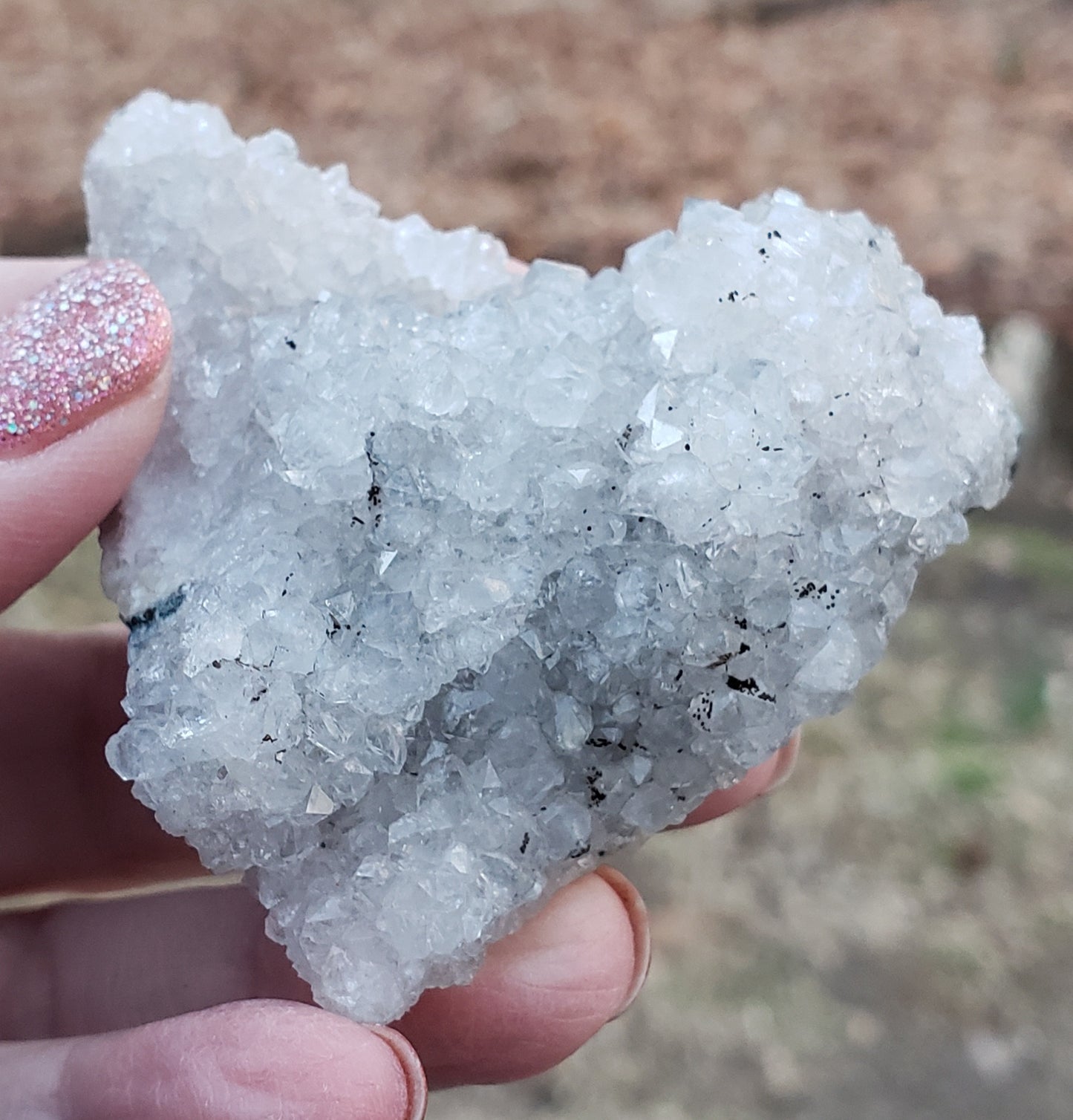Natural amethyst pine cluster showing raw crystal texture and sparkle AM12-1