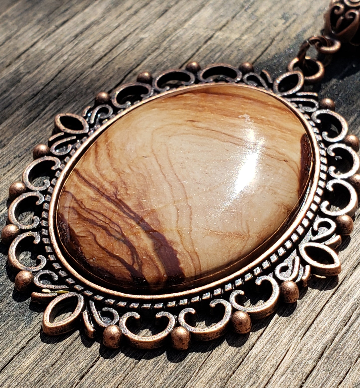 Handmade Biggs jasper close up