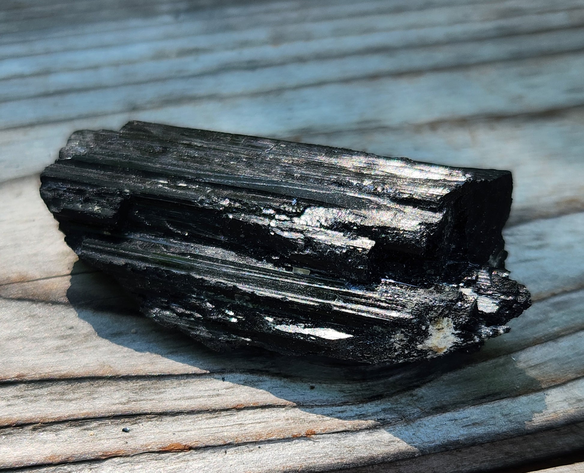 Collector grade black tourmaline crystal for mineral display and study, item RC425