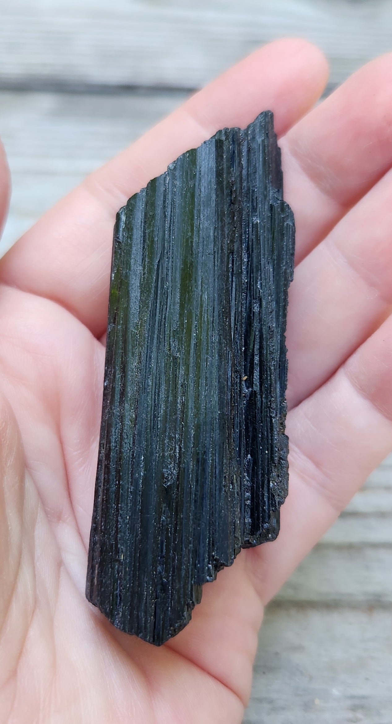 Collector grade black tourmaline crystal for mineral display and study, item RC428
