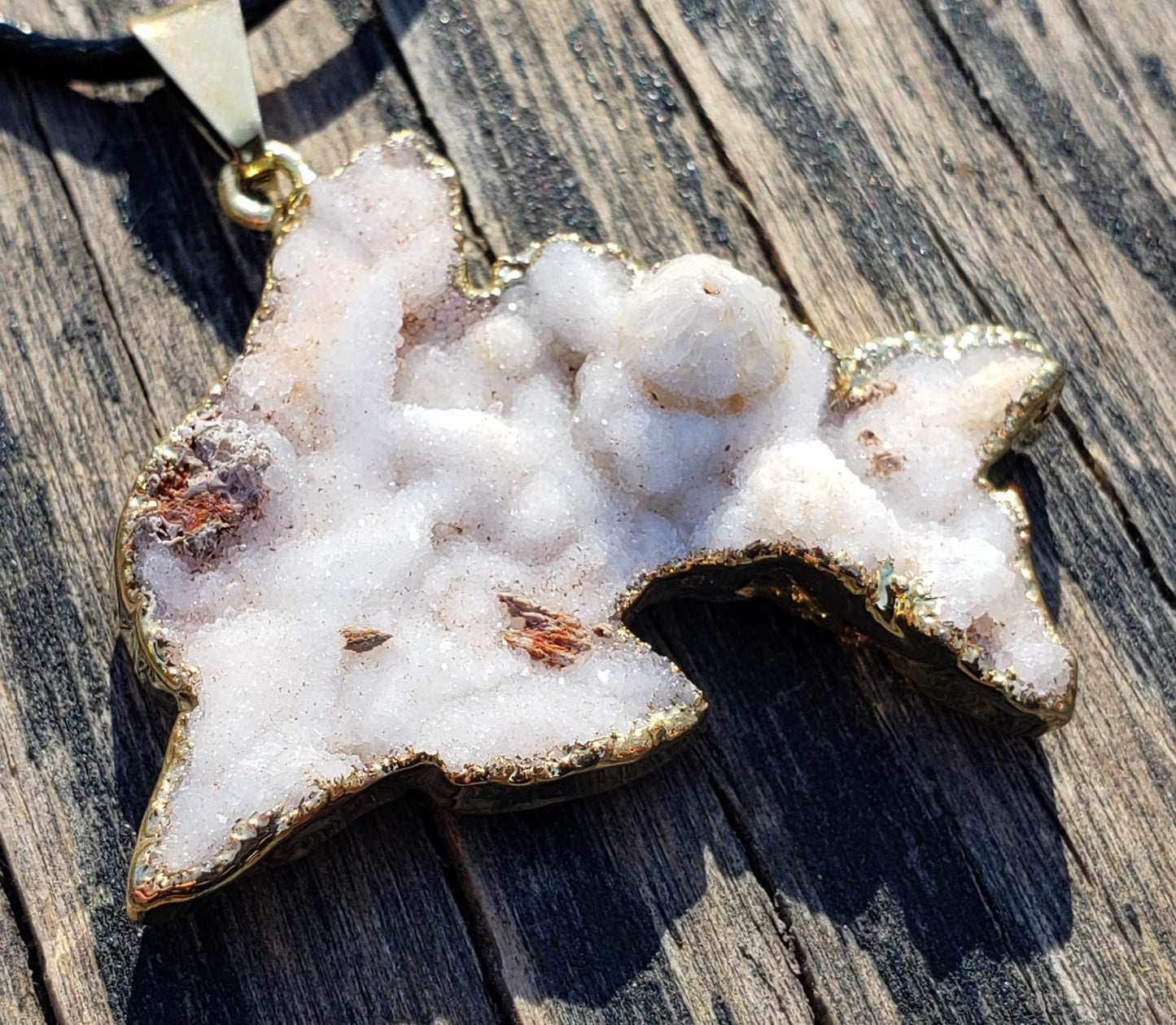 Druzy dolphin necklace 