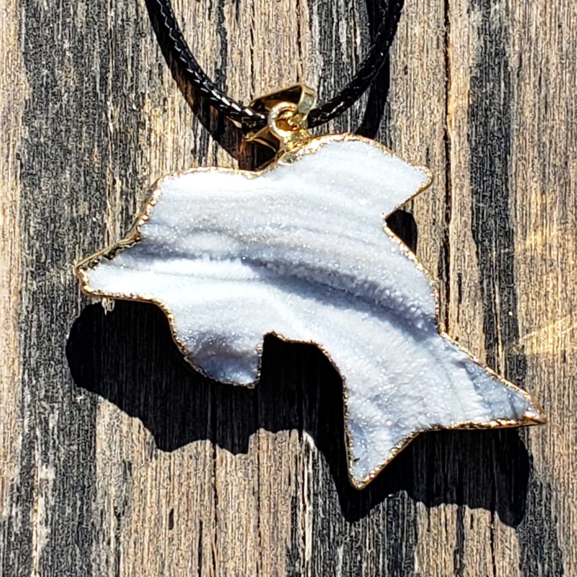 druzy dolphin necklace