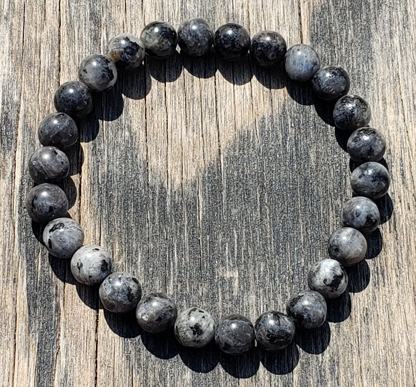Larvikite stretch bracelet