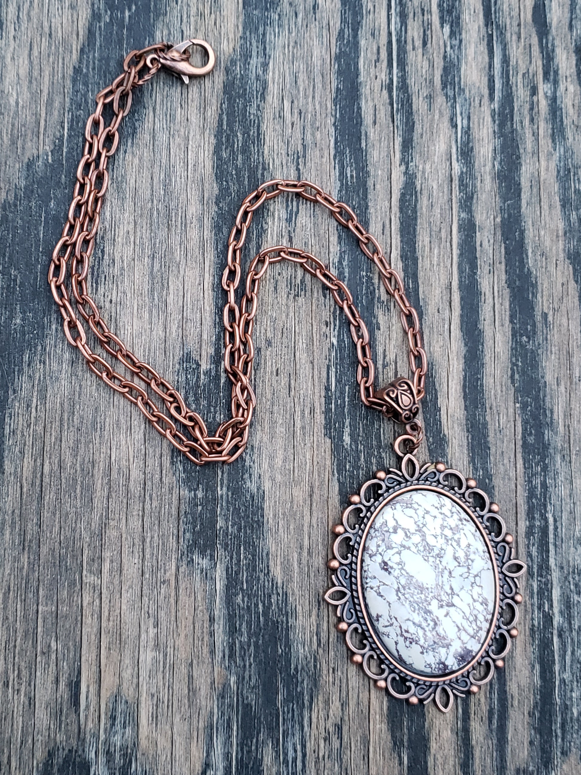 Viper jasper necklace with chain