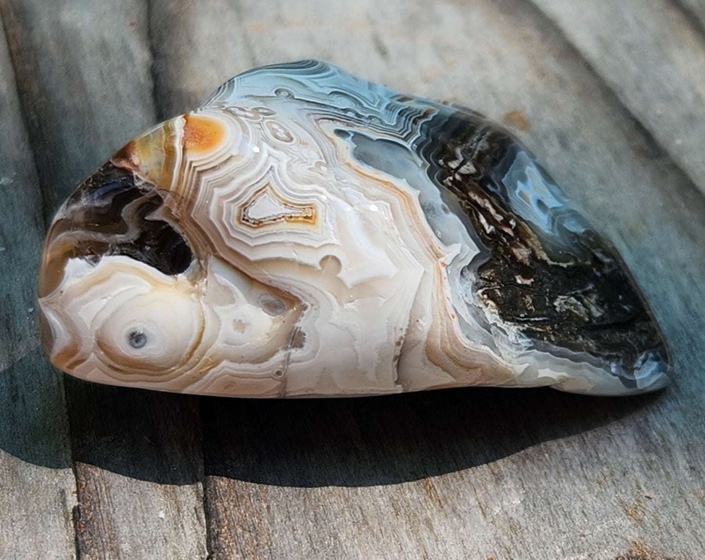 Natural banded agate suitable for collectors or decorative display, TA361