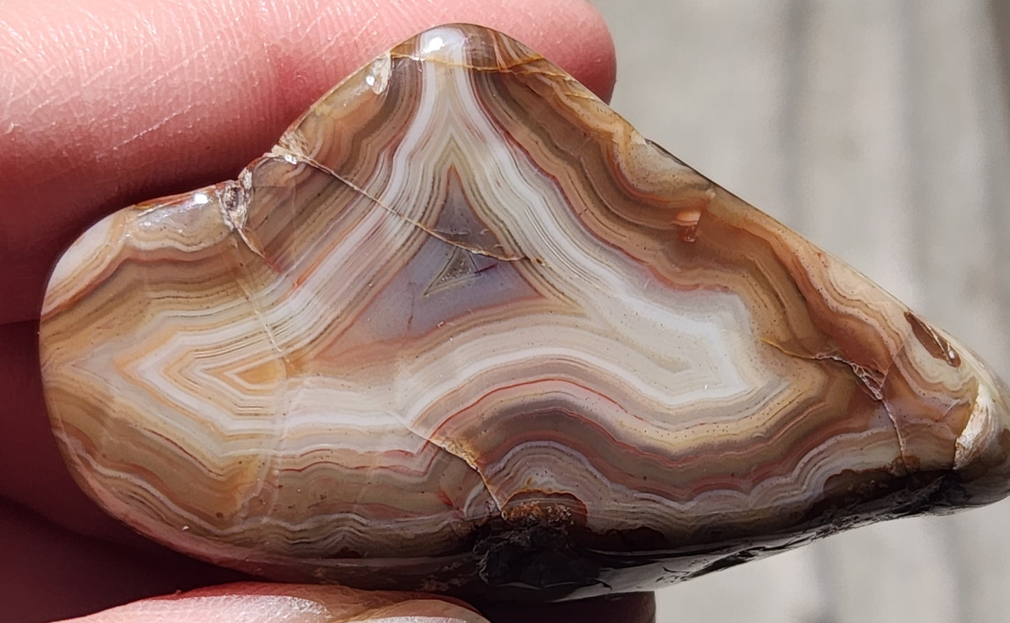 Natural banded agate specimen TA263