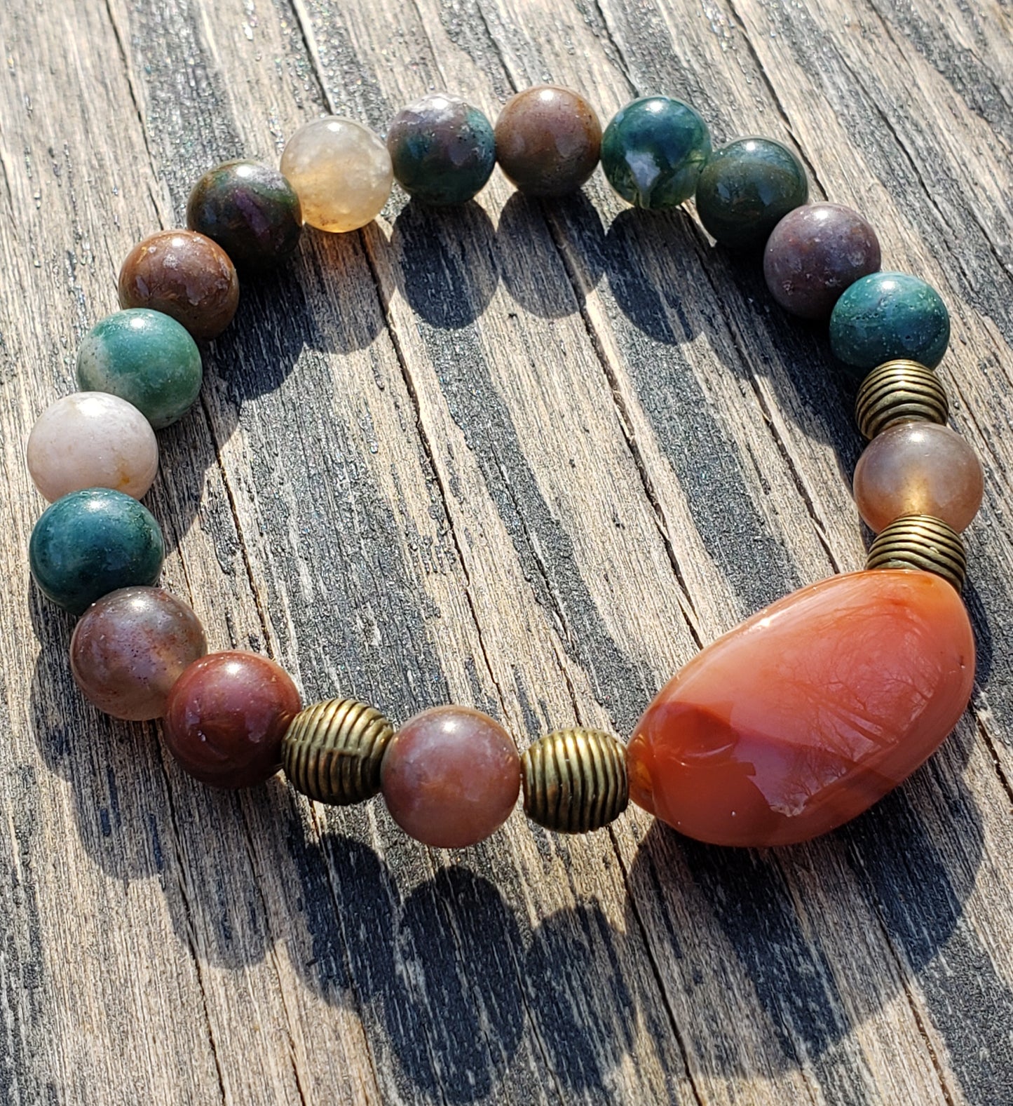 Handmade Indian Agate bracelet