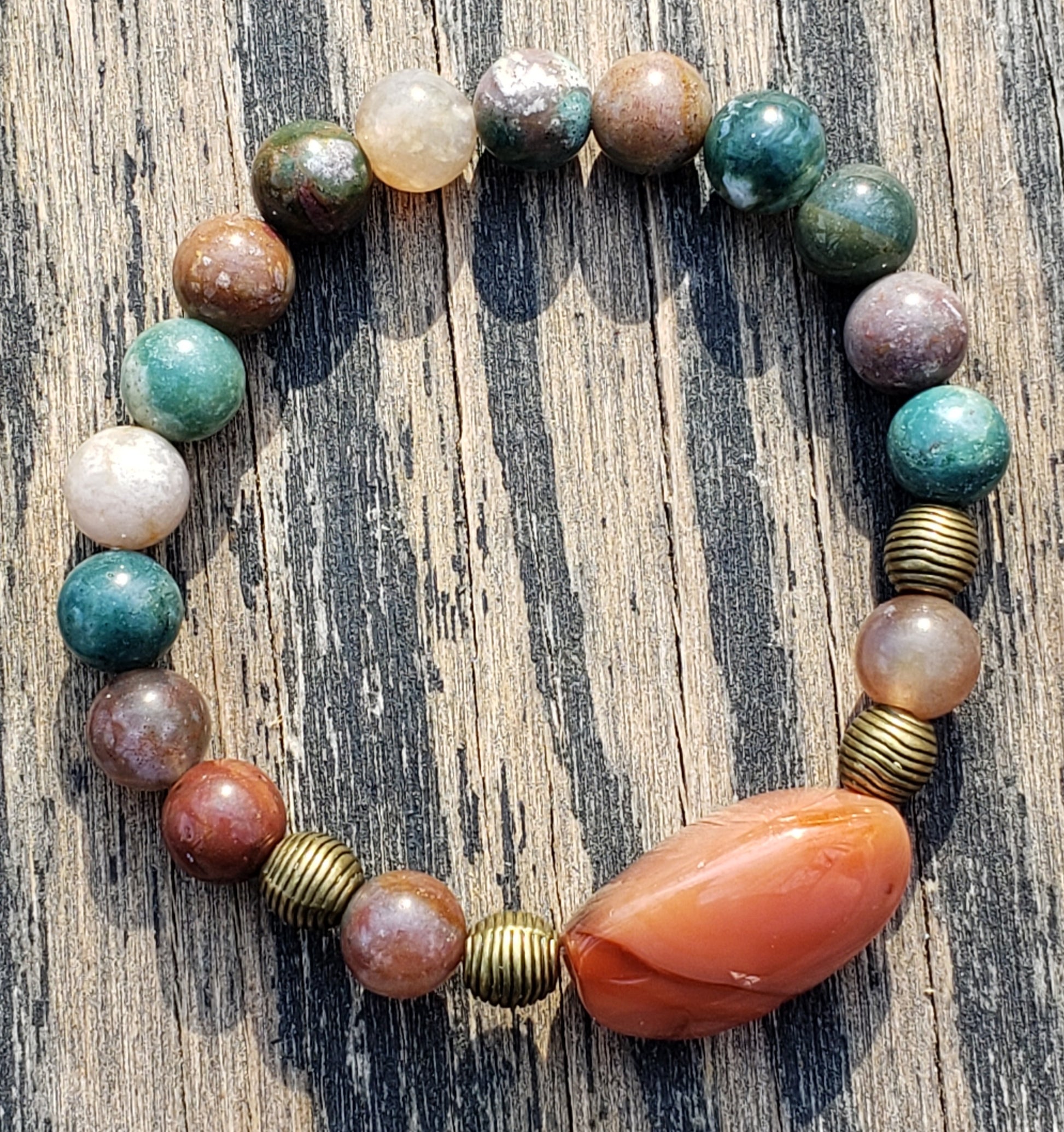 Handmade Indian Agate bracelet