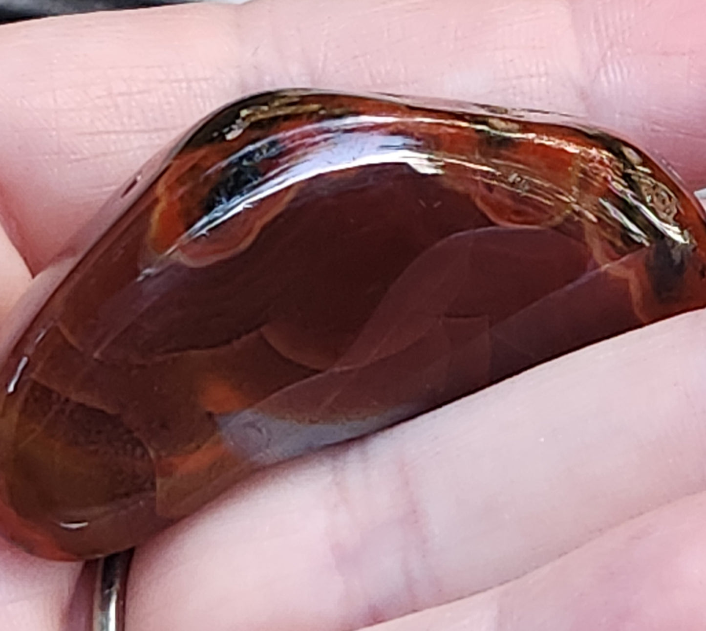 Root beer colored banded agate TA335