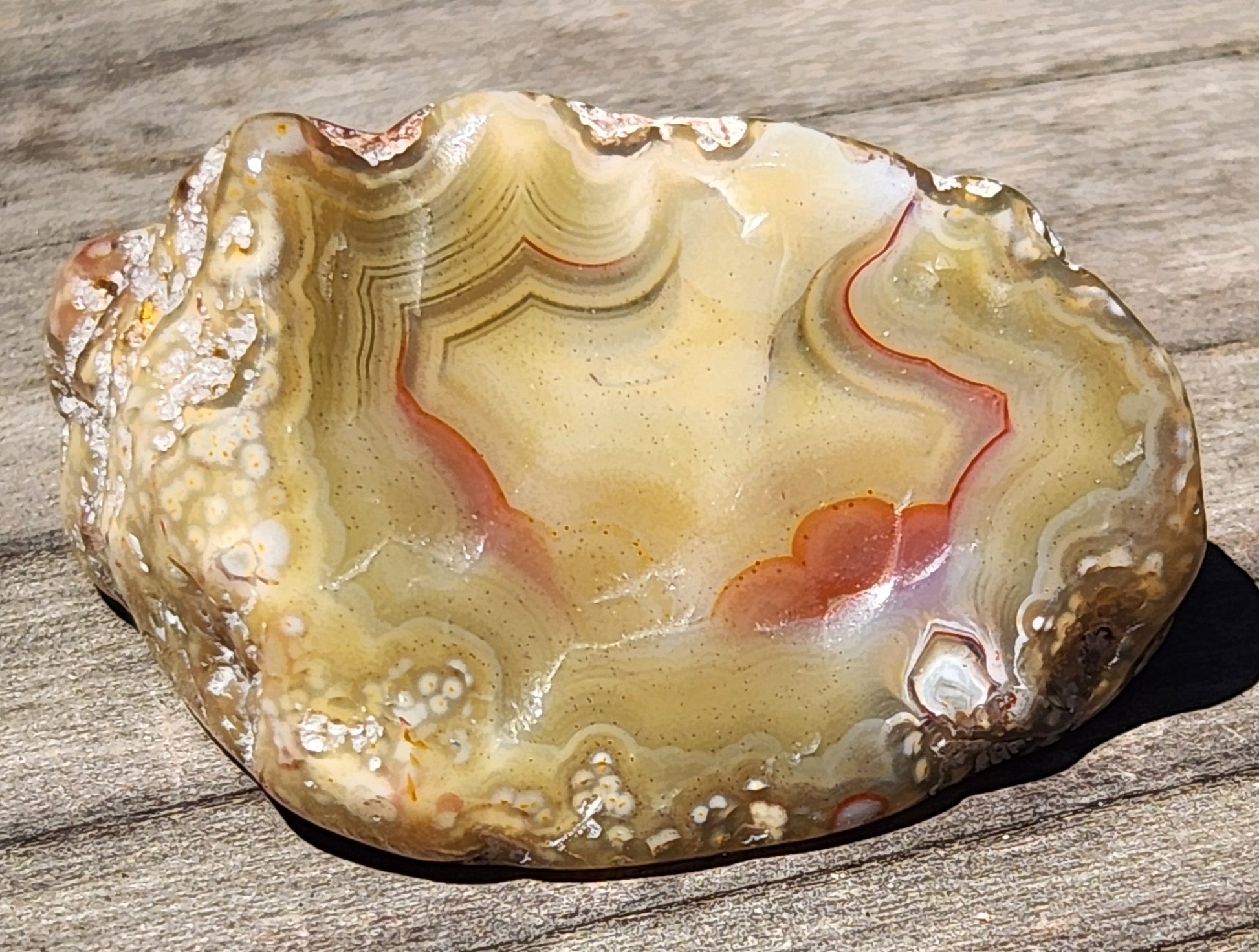 Layered horizon style banded agate from Mexico TA326