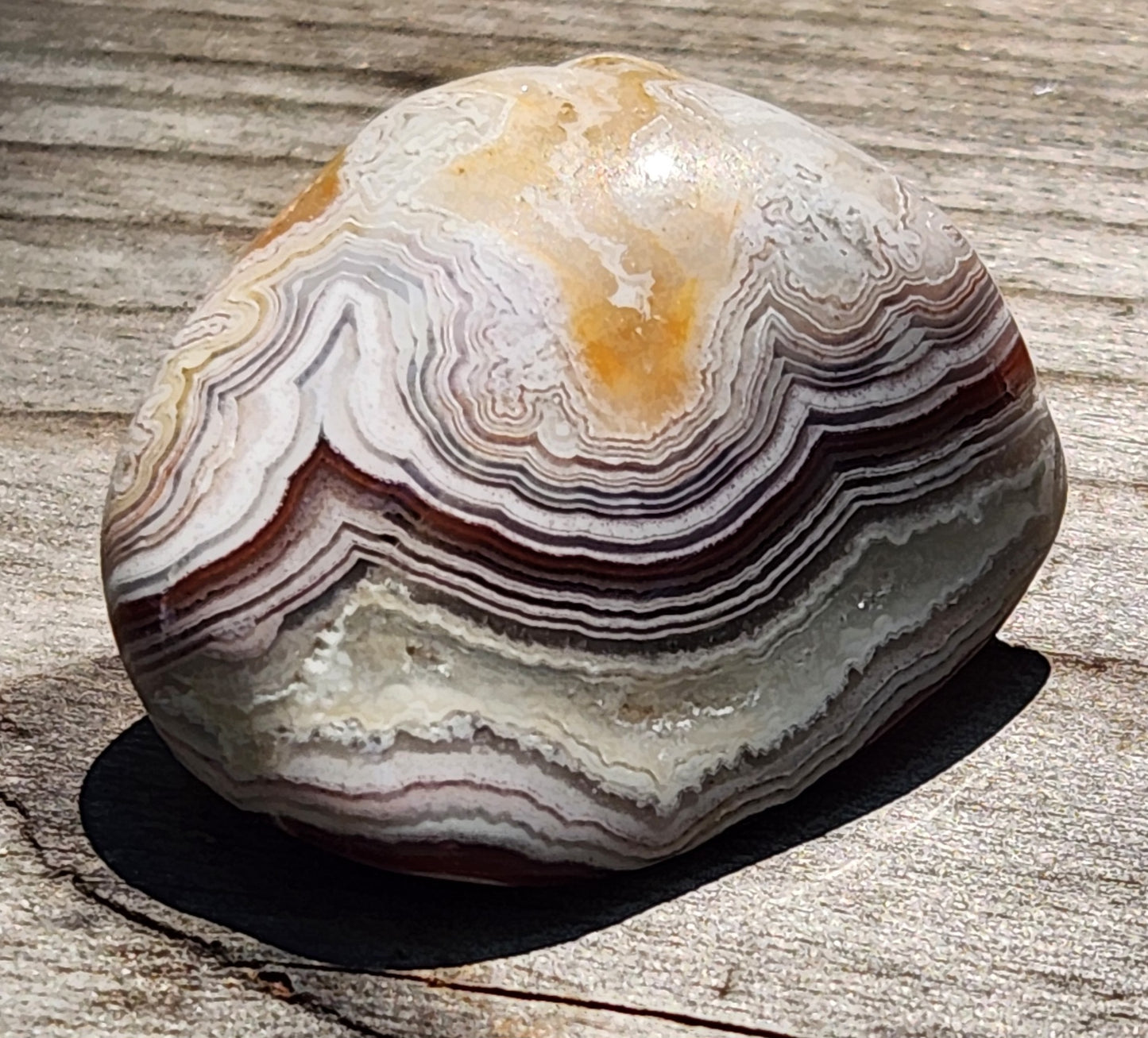 Mexican Crazy Lace Agate featuring crisp fortification banding, TA364