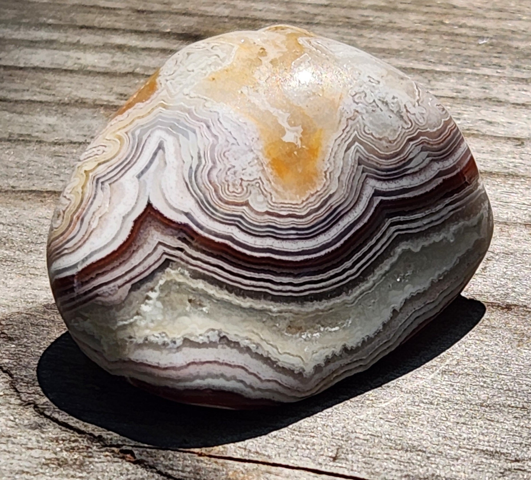 Mexican Crazy Lace Agate featuring crisp fortification banding, TA364